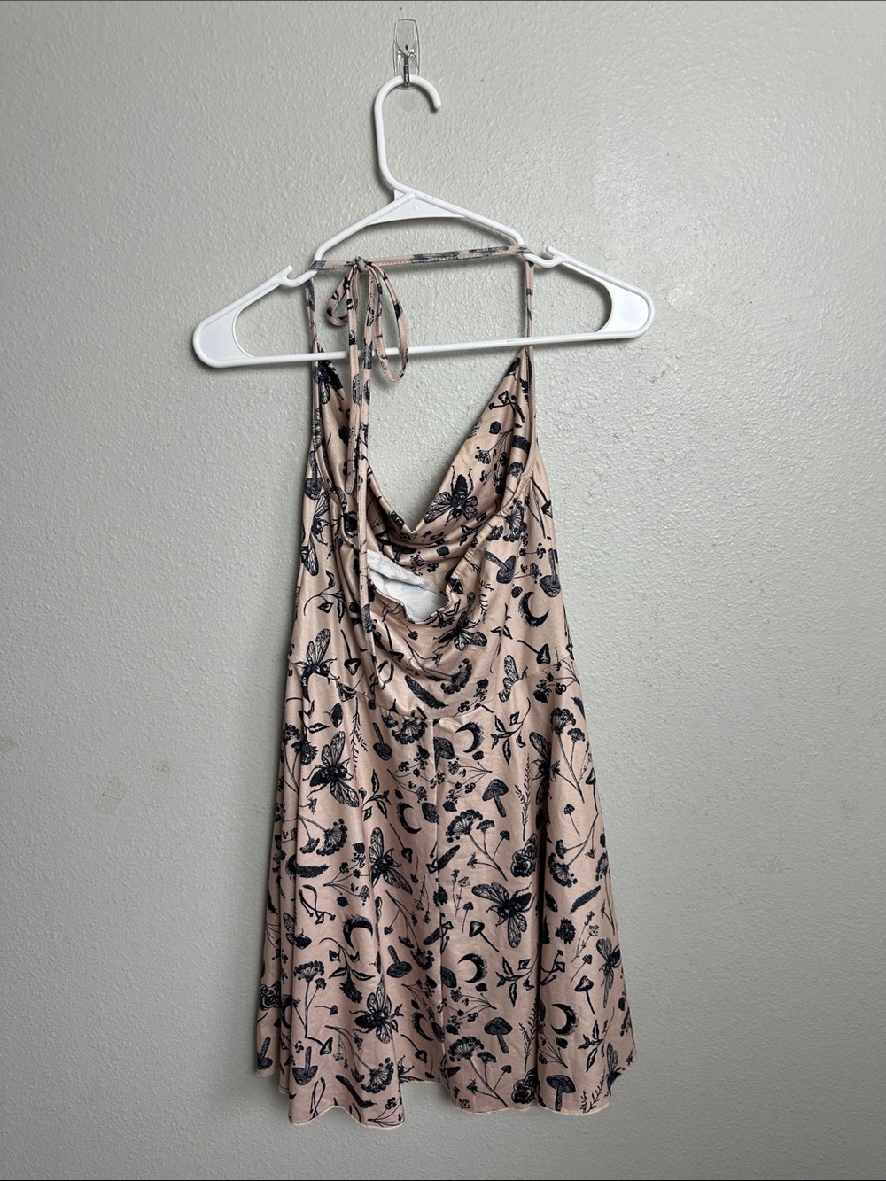 Halter mushroom boho bug goth cream dress - Picture 5 of 6